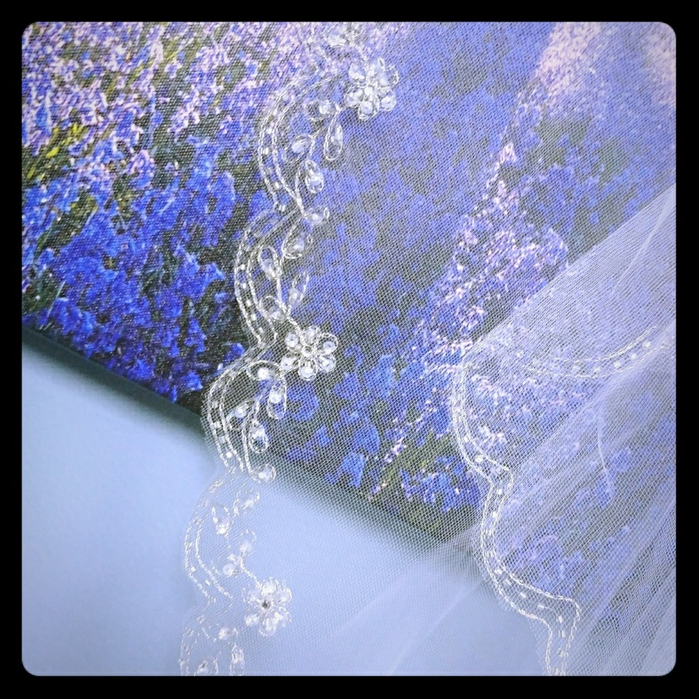 Bridal tiered veil- white